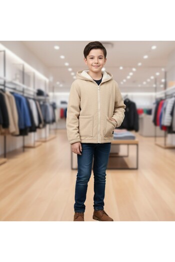 ARDSU Unisex Children's Jacket with Velvet and Plush Lining