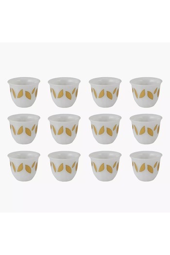 Generic Al Saif 12-Piece Porcelain Qahwa Cup Set - Small