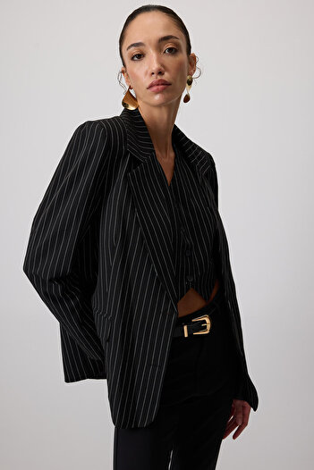 Touché Privé Striped Vest Jacket Set