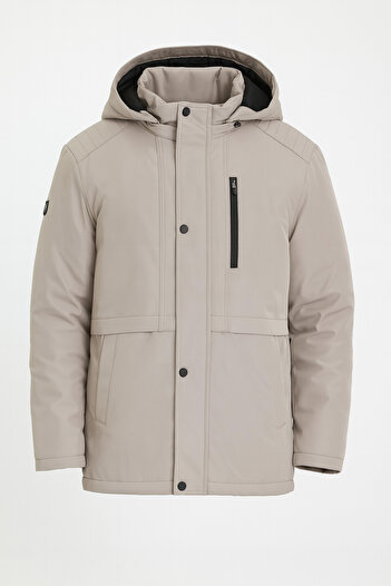 CIVILTIPOLO Wind and Waterproof Coat & Jacket with Thick Fur Inside and Detachable Hood