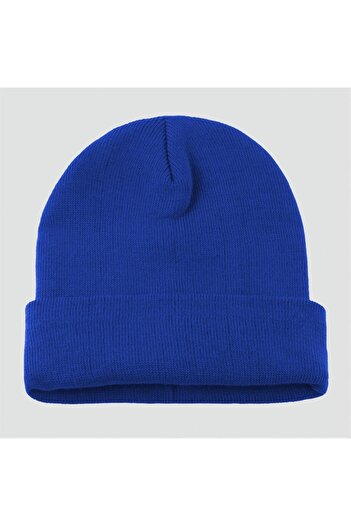 ZERO LAND Hn-Shop Double Layer 1St Quality Colorful Beanie Wholesale Beanie Gloves -Blue