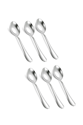 Bisbell Stainless Steel Tea Spoon 6PCS – Durable Kitchen Cutlery, Reusable Spoon Set,BB3232