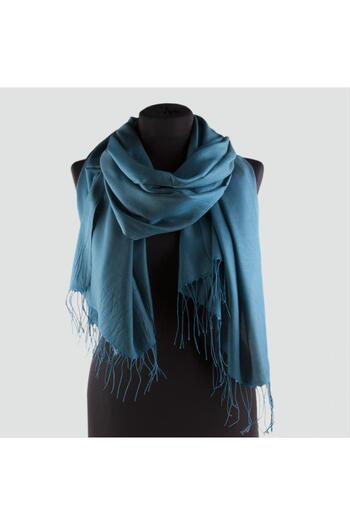 ZERO LAND Msa-Shop Reversible Shawl-Navy Blue