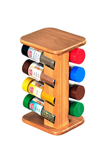 Kesper Spice jars on stand 58098, 4 levels, 16 pcs, Bamboo, Brown
