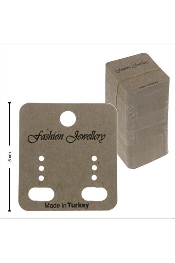 ZERO LAND Hn-Shop Clip-On 3-Hole Earring Card-Brown
