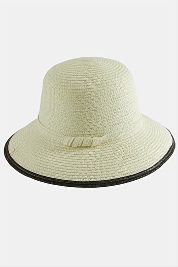 ZERO LAND Hn-Shop Straw Beach Hat-Cream