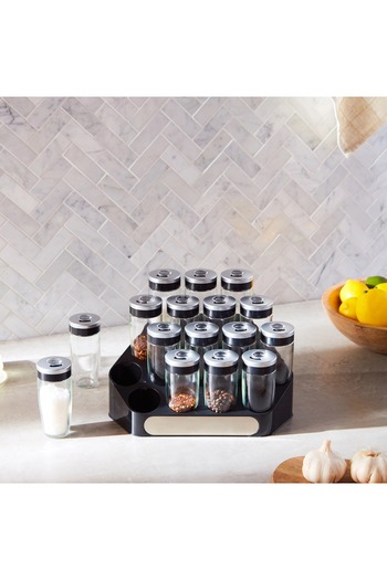 Generic Tasty 16-Jar Spice Rack with Holder Set