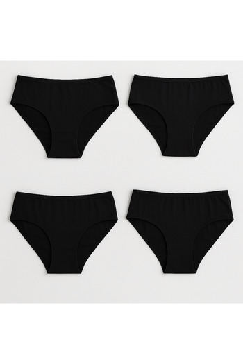 BALDOMERO Women's Daily Slip Panties 4-Pack – Comfortable Cotton