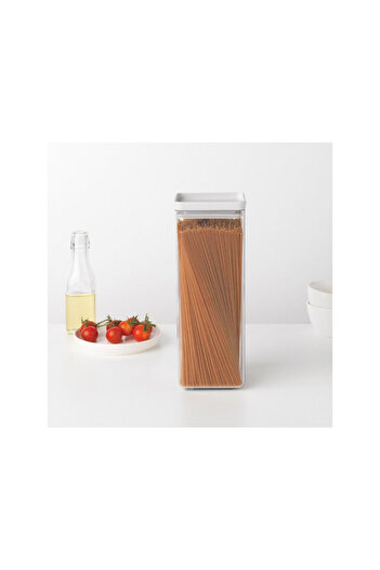 Brabantia Tasty+ Storage Jar 1001158, 2.5 l, Dishwasher and refrigerator safe, Light gray