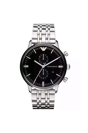 Emporio Armani Men's Chronograph, Silver Stainless Steel Watch, 43mm case size
