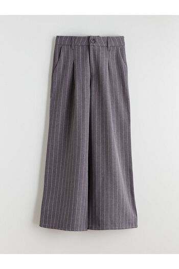 LC Waikiki Gray Wideleg Pleated Girl's Trousers
