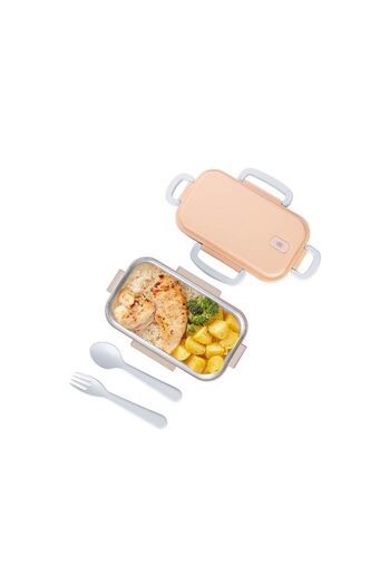 Cosiness Beautiful Life Stainless Steel - Vacuum Single Compartment Lunch Box with Fork + Spoon 500 Ml.