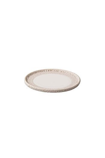 Stylepoint Vulcanic White Side Plate, 16.5 cm, Textured Stone-Like Rim