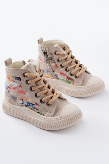 p papuccum ortopedi çocuk ayakkabıları Children's Zippered Lightweight Flexible Non-Slip Sole Sports Boots