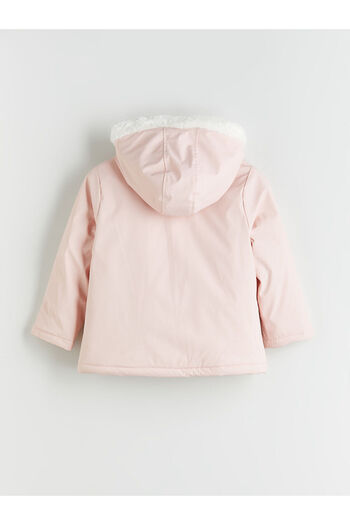 LC Waikiki Pink Hooded Girl's Coat