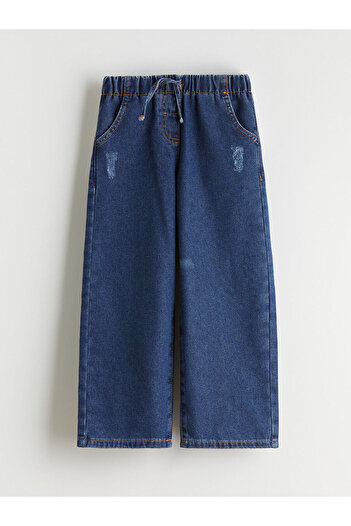 LC Waikiki Indigo Waist Elastic Girl's Jean Trousers