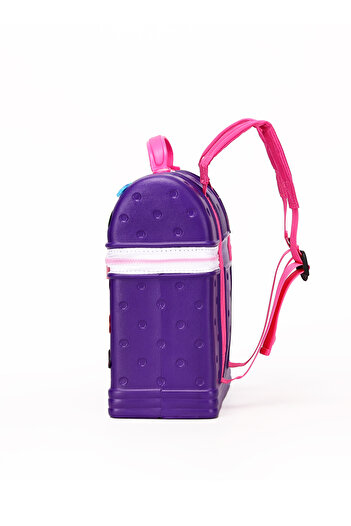KALEIDO Durable EVA School Backpack for Kids | Children's Book Bag with Fun Fixed Charms (Purple)