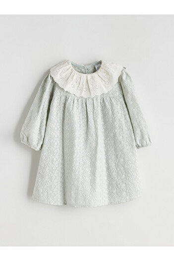 LC Waikiki Özmarka New Season Baby Girl Dress with Ruffles and Collar