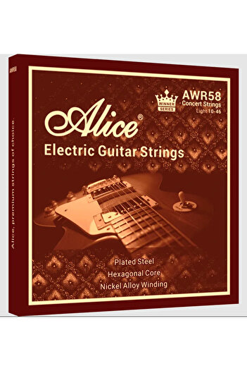 Alice Awr58-L 10-46 Light Nickel Plated Alloy Electric Guitar String