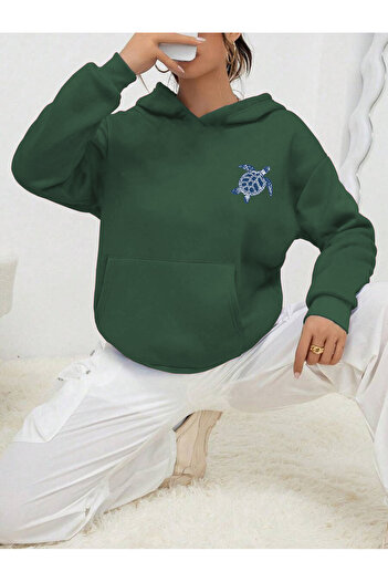 uyguntarz Φούτερ Unisex The Ocean is Calling με στάμπα με σχέδιο Oversize