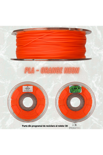Epic Crafting Filament 3D PLA - ORANGE NEON / NEON ORANGE 1KG