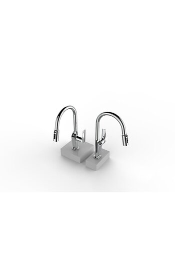 Air Tone Technology 3-way Kitchen Sink Faucet, Filtered Water, Hot and Cold, LCD Screen, Accessories Included Stainless Steel