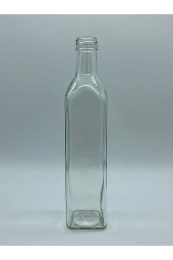 Viyalente 5-Piece 250 Cc Glass Maraska Bottle – Olive Oil, Vinegar, and Sauce Storage Bottle with Leak-Proof Cap