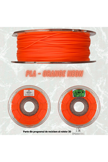 Epic Crafting Filament 3D PLA - ORANGE NEON / NEON ORANGE 1KG
