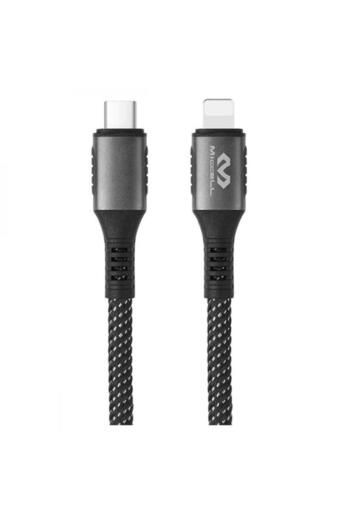miccell 1m Fabric PD Fast Charging Cable for iPhone