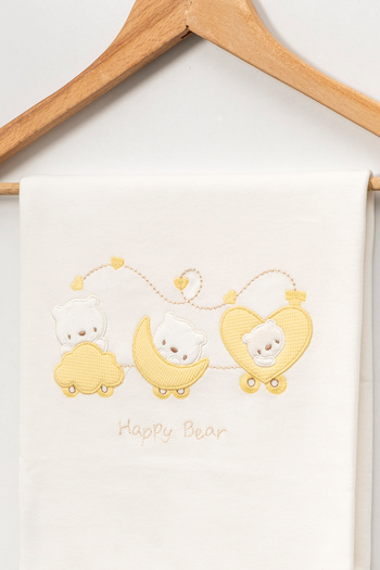 Bebitof Cute Trendy Teddy Bear Patterned 10-Piece Boxed Newborn Hospital Release Bodysuit Set