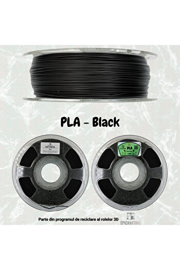 Epic Crafting Filament 3D PLA - Black / Negru 1KG