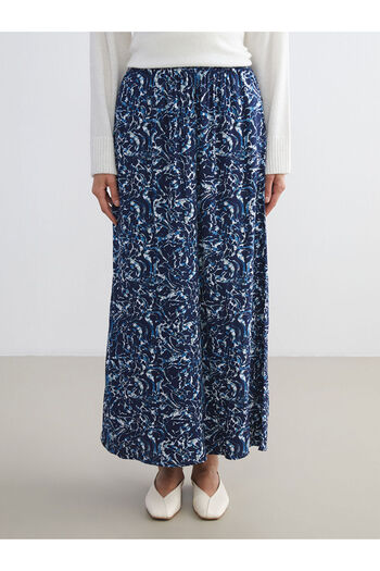 LC Waikiki Patterned A-Line Skirt with Elastic Waist