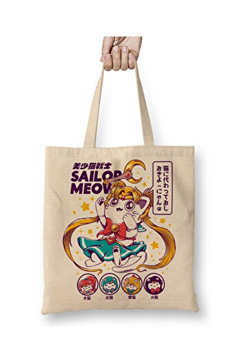 Toyaso Τσάντα Sailor Moon με μακριά λαβή Τσάντα αγορών Τσάντα παραλίας