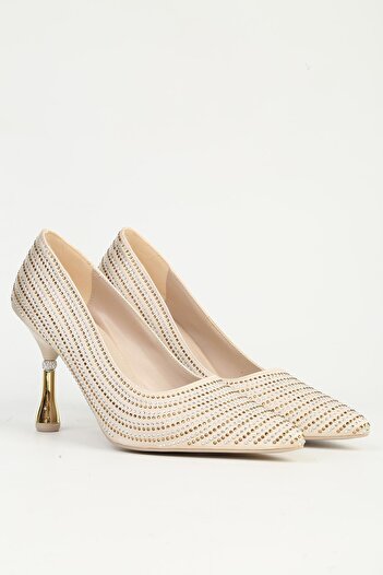 Pierre Cardin Gold Heeled Shoes Pc-55010