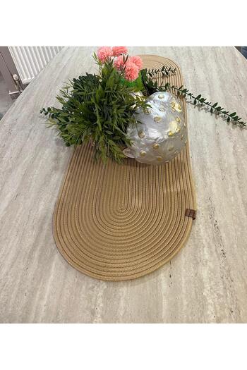 Türkmen Ev Tekstil Wicker Jute, Runner, American Service, Placemat, Tablecloth, Coffee Table Cover, Decor,
