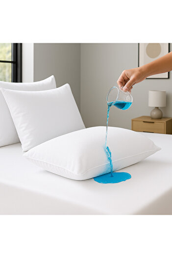 Madame Home Cotton Pillow Protector - Liquid Proof, Zippered, Hygienic Protection 50*70 cm Set of 2