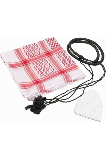 Generic Mens Traditional Arabian Shemagh and Agal Set, Headscarf set for Thobe or Kandora, 138 x 138 cm/54"