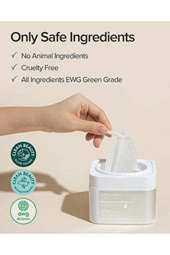 Mary & May Niacinamide Vitamin C Brightening Sheet Mask 30 pcs, 400 ml – Brightening & Antioxidant