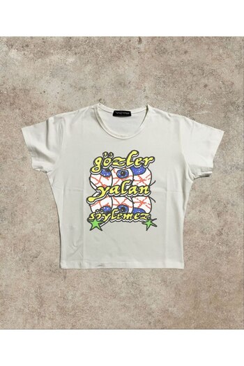 MAYDAY CULTURE White Molded Lycra Stretchy Y2K Pinterest Baby Tee Crop Top