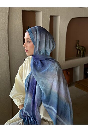 Modakaşmir Sunset Pattern Bamboo Shawl