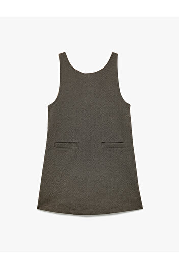 Koton A-Line Crew Neck Sleeveless Jile Dress