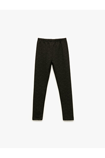 Koton Buy Elastic Waist Cotton Blend Glitter Long Leggings