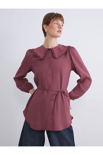 LC Waikiki Lcwaikiki Classic Bebe Collar Modal Blended Women's Shirt Tunic