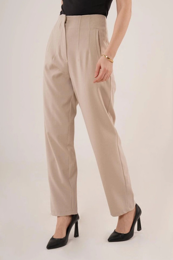 POLEXP    Double Collar Detailed Cream Trousers