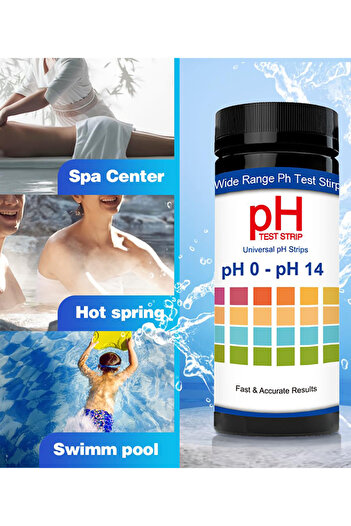 DMYRDH 100pcs pH Test Strips Full Range 0-14 pH Testing for Urine Saliva Drinking Water Lab Aquariums Pool