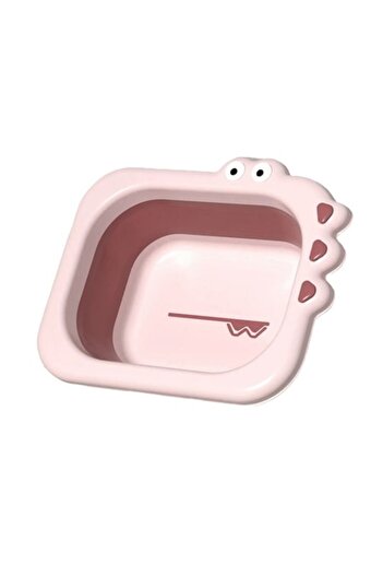 FONIX Foldable Basin for Children, Comando Kids, Crocodile Model, Pink