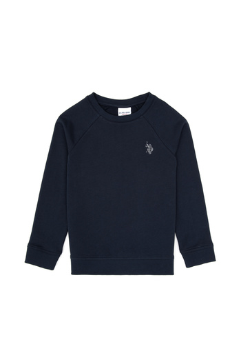 U.S. Polo Assn. Boy's Light Navy Blue Basic Crew Neck Sweatshirt 50313832-Vr059