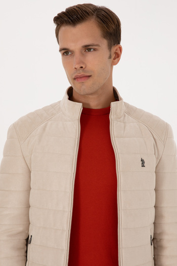U.S. Polo Assn. Men's Beige Leather Jacket 50317296-591