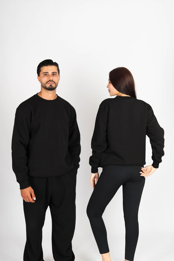Jooy Crew Neck Sweatshirt Dear Couple Combination Black Set of 2