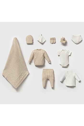 Nipperland 100% Organic Cotton Unisex Knitwear Set of 10 Hospital Release 0-3 Months Newborn